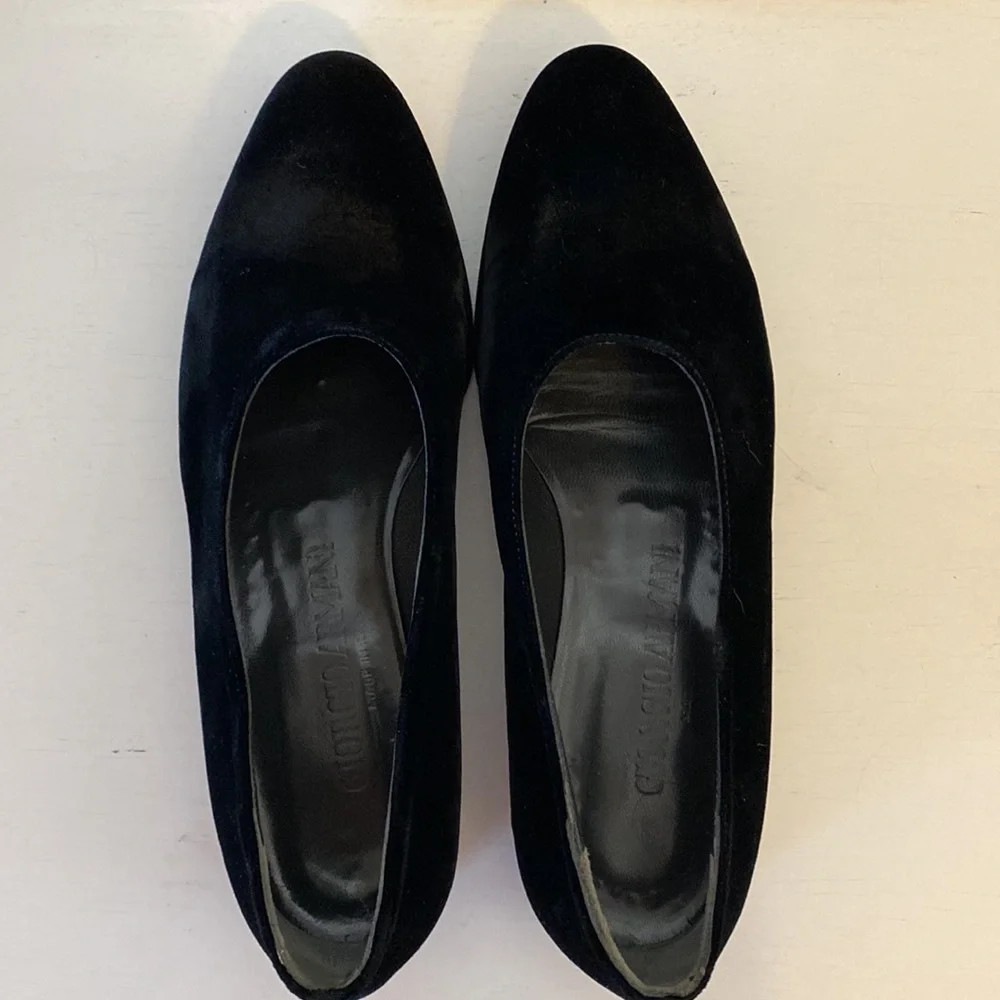 Giorgio Armani Black Velvet Loafer 37.5 - Picture 6 of 6